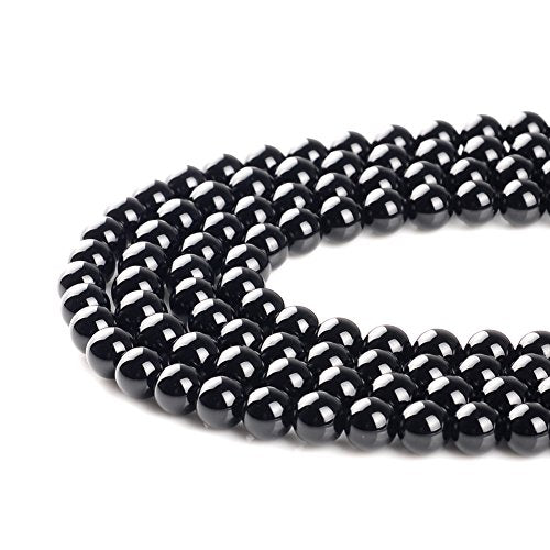 Natural Stone Beads 12mm Black Onyx Agate Gemstone Round Loose Beads Crystal Energy Stone Healing Power for Jewelry Making DIY,1 Strand 15" - color: Black Onyx, size: 12MM