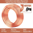 Aluminum Wire, Anezus 9 Gauge Craft Bendable Armature Thick Wire for Wreath, Jewelry Making, Gardening, Sculpting, Cosplay Props (Copper, 3 mm) - style: Copper