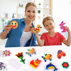 20 Pieces 5mm Fuse Beads Pegboards Clear Animal Shape Plastic Pegboards Craft Tray with 20 Pieces Colorful Cards for Kids DIY Craft Beads - size: zzzz-s