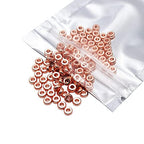 INSPIRELLE 100pcs Heishi Beads 4mm Long-Lasting Disc Brass Rondelle Spacer Beads Rose Gold Plated Flat Round Shape Jewelry Metal Spacers for Bracelet Necklace Jewelry Making - color: Rose Gold, size: 4mm