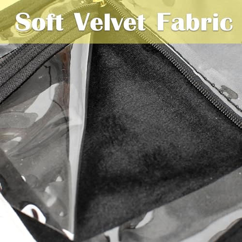 Travel Jewelry Organizer Case,Small Jewelry Bags Jewelry Storage Book Ring Binder with Clear Zipper Velvet Pouch for Traveling (Inner Pages,Black,3 PCS,Medium) - color: Inner Pages,Black,3 PCS,Medium