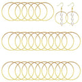 60pcs Round Beading Hoop 35mm Earring Hoops Earrings Beading Hoop Earring Circle Connectors Open Bezel Pendant Frame Earring Finding for DIY Crafts Accessories Supplies Women Gift(Gold) - color: 60pcs;35mm;Gold