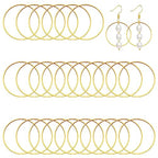 60pcs Round Beading Hoop 35mm Earring Hoops Earrings Beading Hoop Earring Circle Connectors Open Bezel Pendant Frame Earring Finding for DIY Crafts Accessories Supplies Women Gift(Gold) - color: 60pcs;35mm;Gold