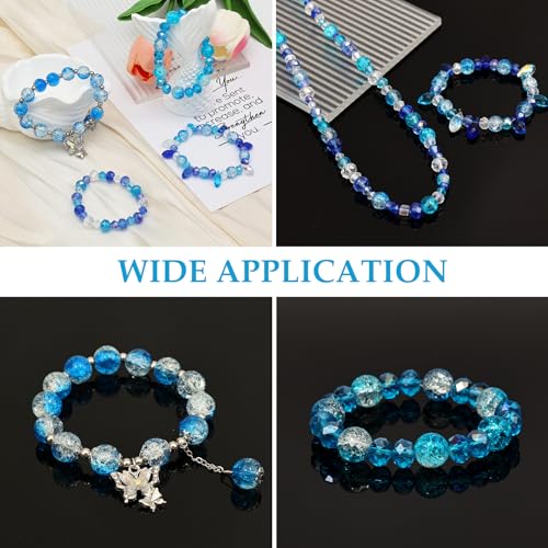 1000pcs Glass Beads for Jewelry Making Colorful Rainbow Craft Crystal Beads with Loose Beads Sparkly Beads for DIY Necklace Bracelet Earring(Blue) - color: Blue