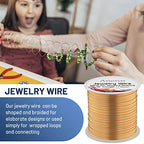Anezus 18 Gauge Jewelry Wire for Jewelry Making, Tarnish Resistant Copper Beading Wire for Crafting (KC Gold) - color: KC Gold