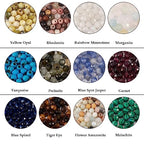 Fashewelry 480pcs 3mm Faceted Round Crystal Beads Small Natural & Synthetic Mixed Stone Beads for Bracelet Necklace Earrings DIY Jewelry Making - color: 03mm-Mixed-1