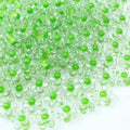 150Pcs Acrylic Flower Beads Candy Color Transparent Plastic Pastel Spacer Beads with Hole for DIY Crafts Wind Chimes Suncatcher Necklaces Bracelets Earrings Jewelry Making(Grass Green) - color: Grass Green