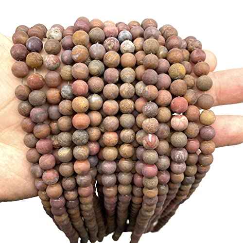 ABCGEMS Velvet-Matte-Finished Mexican Aqua Nueva Agate Beads (Enhance The Stone's Inherent Texture and Nature Hues with a Non-Glare Aesthetic) Smooth Round 8mm (Non-Shiny) - color: Aqua Nueva Agate (From Chihuahua City, Mexico)