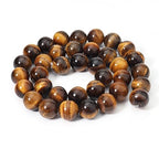 60pcs 6mm Natural Yellow Tiger Eye Gemstone Beads Energy Healing Crystal Round Loose Stone Beads for Jewelry Making, DIY Bracelets Necklaces - color: Yellow Tiger Eye, size: 6mm