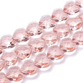 Cheriswelry 100pcs Faceted Heart Glass Beads Transparent Love Heart Shape Beads Crystal Loose Spacer Beads Heart Charms Dark Salmon Earring Bracelet Necklace Heart Beads for Jewelry Making - color: Dark Salmon