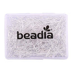 BEADIA Open Eye Pins Silver Head Pins for DIY Jewelry Making 20mm 500pcs - color: Silver, size: 20mm