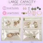 Travel Jewelry Organizer Case, Jewelry Bags Jewelry Storage Book Binder with Clear Zipper Velvet Pouch for Traveling,Earrings, Rings, Necklace, Bracelet (Inner Pages,Beige,3 PCS) - color: Inner Pages,Beige,3 PCS