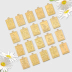 SUNNYCLUE 1 Box 40Pcs 20 Styles Metal Tarot Card Charms Divination Charms Bulk Gold Rectangle Magic Occult Astrology Alloy Gothic Pendants for Jewelry Making Halloween Necklace Bracelet Earrings DIY - color: Gold