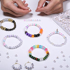Acrylic Letter Beads Alphabet Gold Letter White Cube Beads for Friendship Bracelets and Gifts Souvenir Jewelry Making(7 * 4mm Round,1000pcs) - color: Gold White(Round)