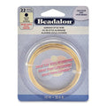 Beadalon German Style Wire for Jewelry Making, Round, Gold Color, 22 Gauge, 32.8 ft