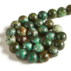 35pcs 10mm African Turquoise Beads Natural Gemstone Beads Round Loose Beads for Jewelry Making - color: African Turquoise, size: 10mm