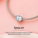 Clip Stopper Spacer Charms for Bracelets Necklaces, Compatible with Pandora,Jewery Mking DIY - style: 2PCS Silver Ball Spacers