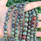 90pcs Adabele Natural Dragon Blood Jasper Healing Gemstone 4mm (0.16 inch) Small Round Beads Gem Stone Spacer for Craft Jewelry Making GF30-4 - color: Dragon Blood Jasper, size: 4mm (90pcs/1 Strand)