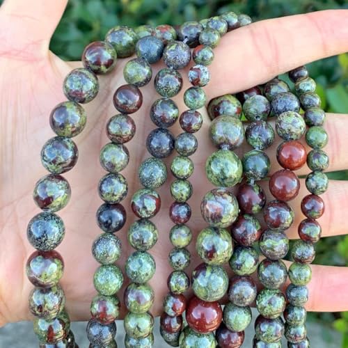 90pcs Adabele Natural Dragon Blood Jasper Healing Gemstone 4mm (0.16 inch) Small Round Beads Gem Stone Spacer for Craft Jewelry Making GF30-4 - color: Dragon Blood Jasper, size: 4mm (90pcs/1 Strand)