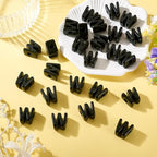 FASHEWELRY 30Pcs Acrylic Letter W Beads with Large Hole Big Plastic Letter Blocks European Beads 3D Letters Chunky Vowel Initial Alphabet Bead for Key Chains Necklace DIY Arts Craft Projects - color: Black, size: W