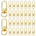 30 Pieces Lobster Claw Clasps Gold Swivel Snap Hooks, Metal Lobster Clasp Keychain Swivel Lanyards Snap Hooks Key Chain Hooks for Jewelry Making Purse Bags Keychain Clasp Connector Art Crafts