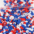 2000pcs Three Colors Clay Beads 6mm for Bracelets Making Flat Round Polymer Clay Bead Heishi Beads for Jewelry Making Earring Bracelets Necklace - color: White Dark red Royal blue