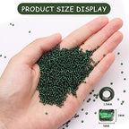 5100 Pcs Size 8/0 Glass Seed Beads, 3 mm Emerald Small Mini Spacer Loose Pony Beads for Jewelry Making and DIY Crafts - color: Emerald, size: Medium
