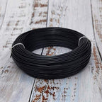 INSPIRELLE 15 Gauge 164 Feet Black Aluminum Craft Wire Bendable Metal Wire for Jewelry Craft Making - color: Black, size: 15 Gauge (1.5mm)