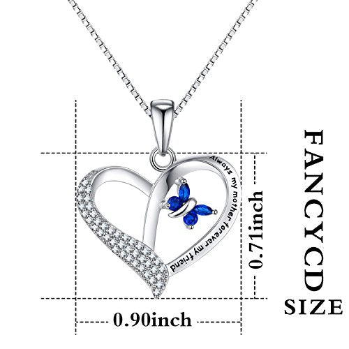 Forever Connected Mother & Son Necklace – Heart Pendant Gift for Mom, Sterling Silver Jewelry for Mother's Day or Birthday - style: Mom F