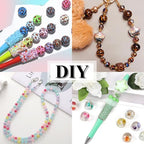 15Pcs Acrylic Beads Round 16mm UV Fruit Print Fit for DIY Jewelry Bracelet Necklace Keychain Beadable Pens Mobile Phone Chain Making Cute (Heart Mixed Color) - color: Heart Mixed Color