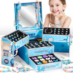 BLmukce Charm Bracelet Making Kit for Girls Ages 8-12, DIY Jewelry Making Kit & Craft Set with Beads, Charms & Necklace Kit Birthday Christmas Gift for Kids 4-6 7 8 Years Old Girl - color: Blue