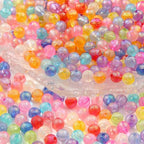 8mm Acrylic Beads 600pcs AB Color Transparent Bead Spacer Bubble Beads Plastic Crafts Bead for DIY Necklaces Bracelets Earrings Jewelry Making (Pink&Blue&Purple) - color: pink&blue&purple