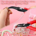 5.5 Inches Bent Nose Pliers With Serrated Jaw Bent Long Nose Pliers Mini Curved Nose Pliers Precision Pliers Jewelry Making Tool Functional Micro Professional Tool For Gripping Bending Wires - style: Bent Nose Pliers