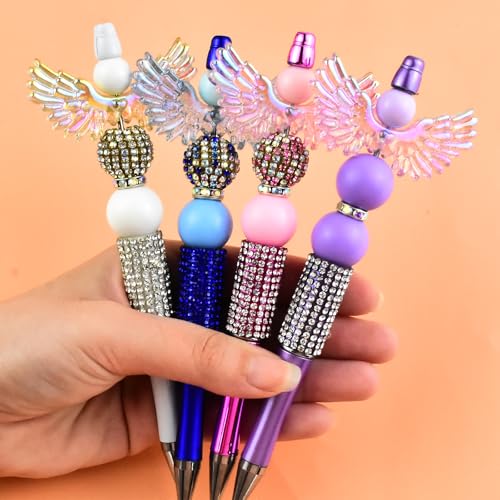 20Pcs Acrylic Wings Focal Beads for Pens Colorful Wings Fancy Space Beads for DIY Craft Beadable Pens Keychain Bracelet Necklace Earrings Jewelry Making - color: Wings