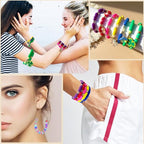 10 Strands Purple Clay Bead, Heishi Beads for Bracelet Stack, 3800 Pcs, 6mm Round, Adults' Friendship Bracelets Kit - color: Purple