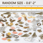 stino 100 G Mixed Style Metal Charms for Jewelry Making, Bulk Silver & Gold Plated, for Bracelet, Necklace, Earrings DIY Crafts - style: Body Parts