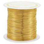 Pandahall 125 Feet Tarnish Resistant Copper Wire 26 Gauge Jewelry Beading Craft Wire for Jewelry Making (Golden)