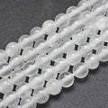 67Pcs 6mm Natural Selenite Stone Beads Round Gemstone Loose Beads Energy Healing Chakra Stone Charm Beads for Bracelet Necklace Jewelry Making DIY Crafts - color: 6mm-clear