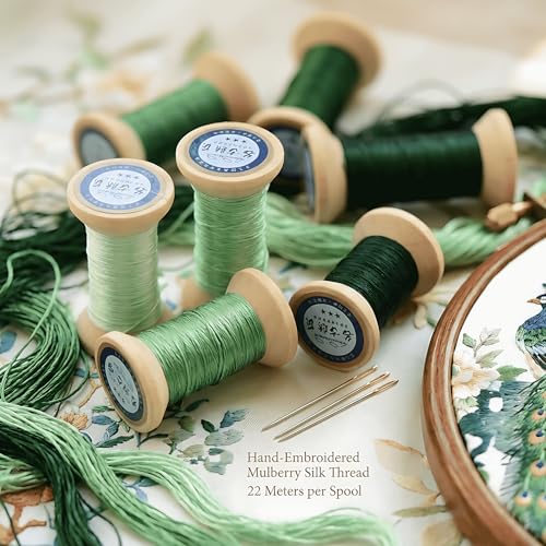 Natural 100% Mulberry Handmade Embroidery Silk Thread Silk Floss (31) - color: 31