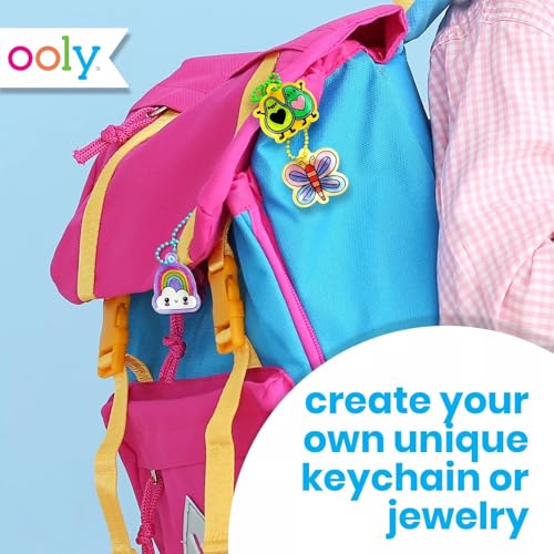 Ooly 28 PC DIY Shrinking Art Kit for Kids, 20 Plastic Pre Cut Charms and More, No Mess Creative Activity Jewelry Making Kit - Fun Friends - color: Fun Friends Charms