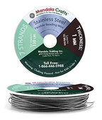 Mandala Crafts 7 Strand Beading Wire for Jewelry Making - 32 FT 18 Gauge Stainless Steel Braided Tiger Tail Wire for Bead Stringing - size: 7 Strands 18 Gauge 1mm 32ft