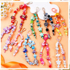 TOHONGADON 1812 Pcs Bead Keychain Making Kit, 7 Color Rainbow Beads Bag Charm Kit, Keychain Making Supplies with Beads, Great for Gifts, Festival, Party, Activity - color: 1812 Pcs Beads Keychain Kit