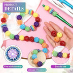 40 Pcs 20 mm Rhinestone Beads Bulk Crystal Round Disco Ball Chunky Bubblegum Beads for Pens Bracelets Charms Craft European Style Jewelry Making Supplies Christmas(Rainbow) - color: Rainbow