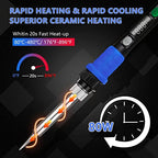 Soldering Iron Kit, 90W LED Digital Solder Iron Kit with Ceramic Heater, 110V Welding Tools with Smart Temperature Control, Auto Sleep, Temp Calibration, C/F, Accurate 176℉-896℉ - color: 90w- 9-in-1