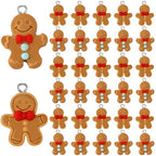 Augshy 64 Pcs Gingerbread Man Charms, Christmas Gingerbread Resin Charm Beads Gingerbread Man Figurines Christmas Pendant Ornament for DIY Crafts Bracelet Necklace Jewelry Making Decorations - style: Gingerbread Man Style