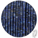 300pcs Natural Lapis Lazuli Heishi Spacer Beads 2x4mm Genuine Real Disc Stone Beading DIY Charm Smooth Loose Gemstone Beads for Jewelry Making Bracelets Necklaces Earrings Crafts - color: Blue Lapis Lazuli