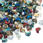 184Pcs Electroplate Glass Arrow Beads Colorful Arrow Shape Glass Beads Loose Spacer Beads 5mm for DIY Bracelet Earring Jewelry Making Crafts - color: Arrow Shape