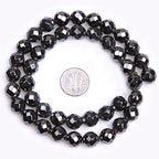HAAMIIQII 100pcs 4mm Natural Black Hematite Loose Gemstone Beads Faceted Round Spacer Stone Beads for Jewelry Making DIY Bracelets Necklaces Crafting - color: Faceted Round, size: 4mm