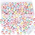 100pcs Rainbow Soccer Beads with 5.5 Yard Elastic Rope,Acrylic Sports Beads DIY Spacer Bead for Necklace Bracelet Keychains Handmade Jewelry Making Accessories Craft Supplies,12mm (Soccer) - color: Rainbow Soccer