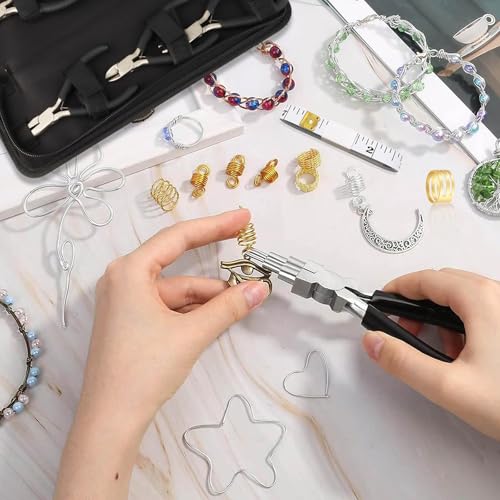6 Pack Jewelry Pliers Set, Mini Pliers Set, Jewelry Making Include Flat, Jewelry Tools, Needle, Round, Bending Linesman, Applicable to Handicrafts, Earring Making, Repairing Electronic